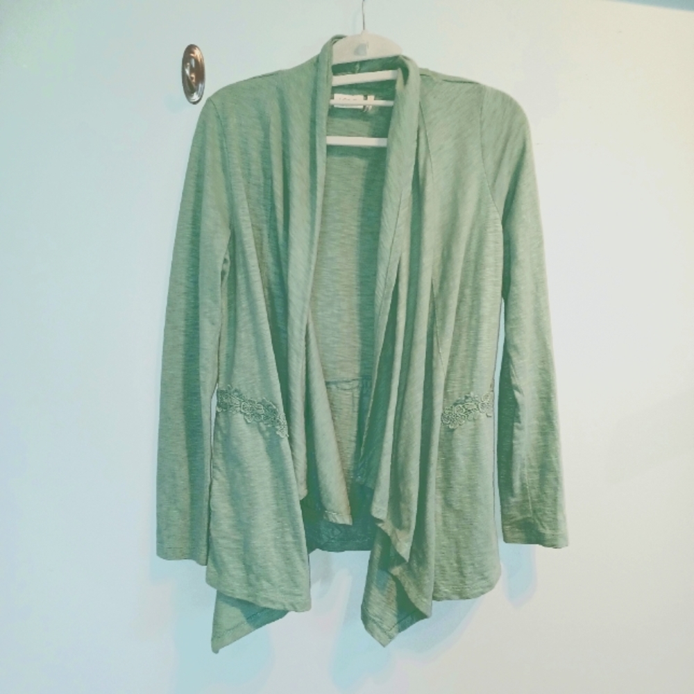 Logo green cardigan
